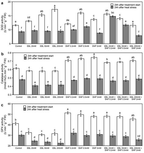 Activity Of SOD Rel Units G Fresh Weight Min A Catalase Mmol