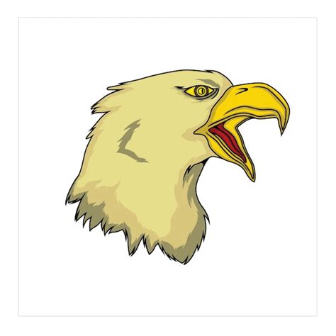 premium vector screaming eagle cartoon illustration design
