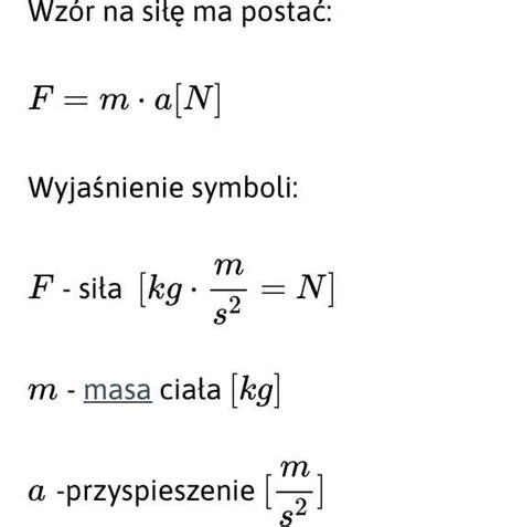 Obliczenie Si Y I Jej Jednostki Brainly Pl