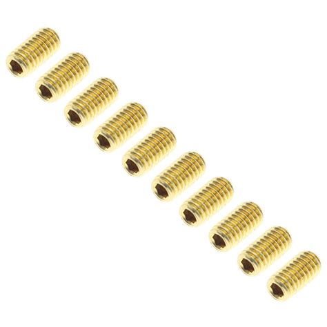 Socket Set Hexagonal Screw Steel BTR M4x8mm Gold X10 Audiophonics