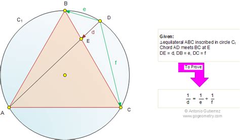 Geometry Problem 526: Equilateral Triangle, Chord, measurement. College ...