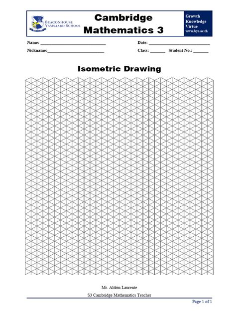 Isometric Drawing - Worksheet | PDF