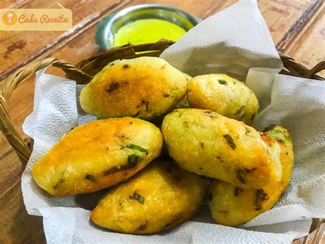 Bolinho de mandioca carne moída Cada Receita