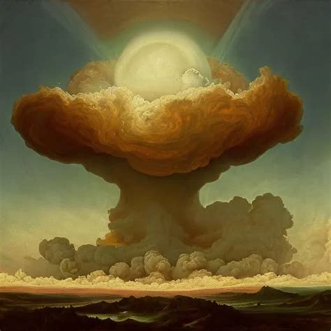 Painting Of The Alberta Trinity Atomic Test In The Openart