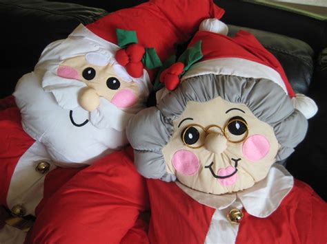 Life Size Plush Mr And Mrs Santa Claus Doll Figures By Lillian Vernon