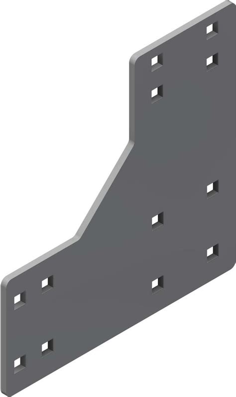 Gusset Plate L Shaped Mekano 100 2t 5mm Øglænd System