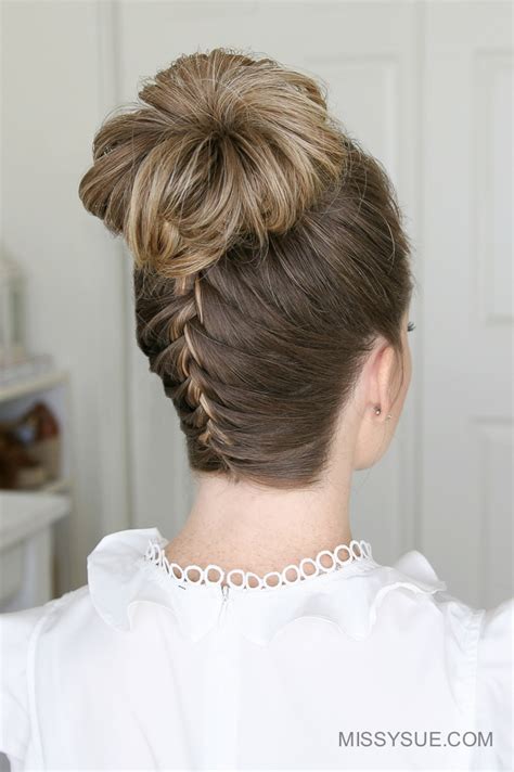 Upside Down French Braid Bun