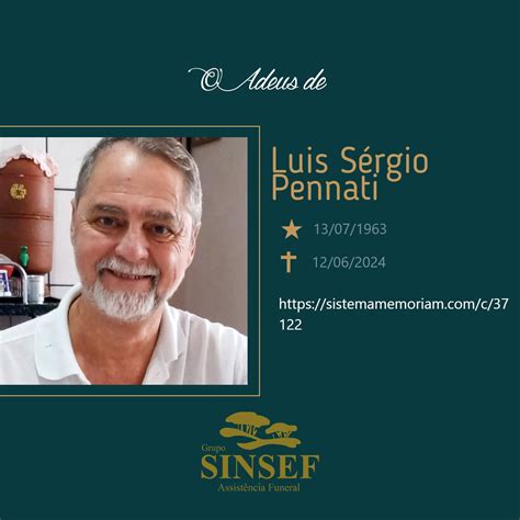 Grupo Sinsef comunica o falecimento aos 60 anos de Luís Sergio