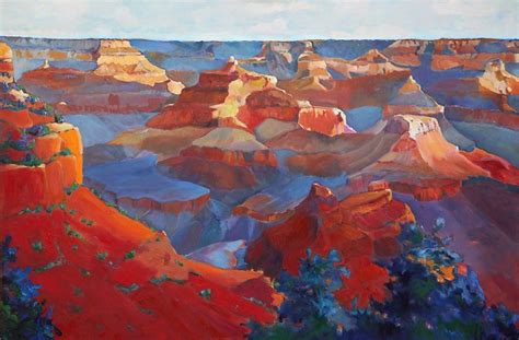 Original Art Landscape Painting Of Grand Canyon National Park Sunrise