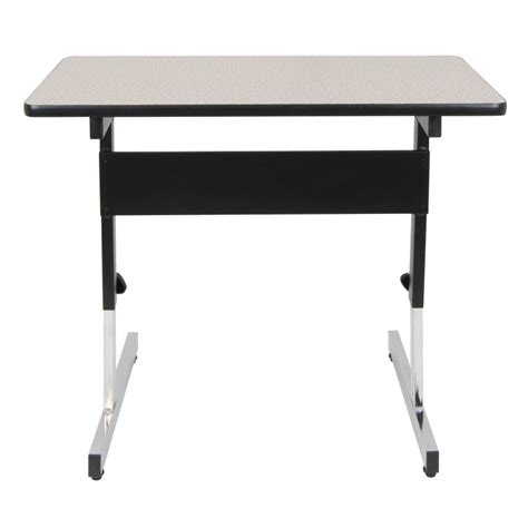 Adapta Height Adjustable Utility Office Table In Black/ Gray