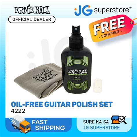 Ernie Ball Guitar Polish Set Oil Free Micro Fiber Cleaning Cloth For Musical Instruments