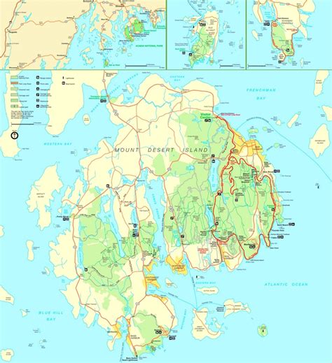 Acadia National Park trail map - Ontheworldmap.com