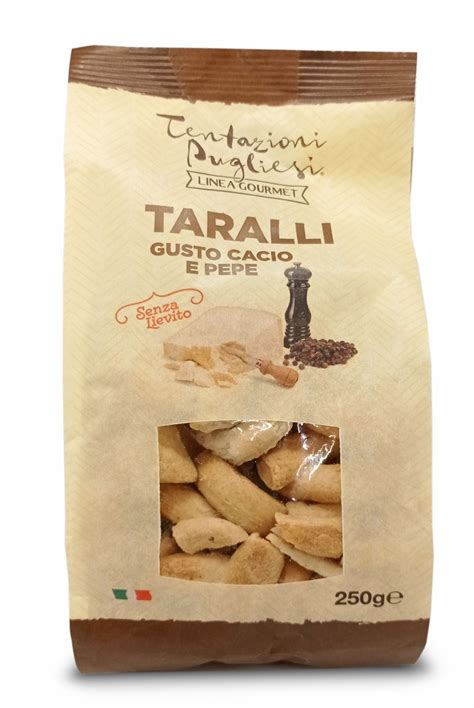 Tentazioni Pugliesi Taralli gusto cacio e pepe Przekąska z serem i