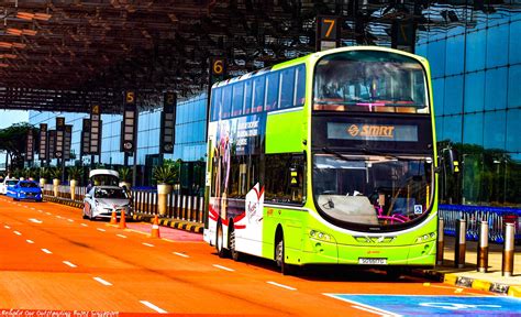 Double Decker Bus Testing At Changi Airport Terminal 3 Departure Hall