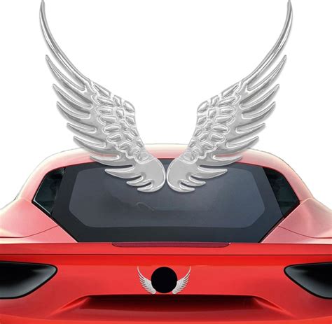 Amazon Dickno Pcs Angel Wings Car Stickers D Alloy Metal Angel