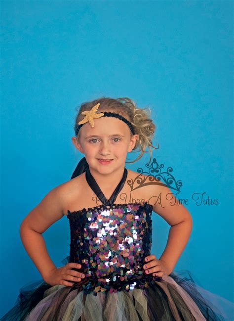 Dark Mermaid Costume Girls Tutu Dress Mermaid Birthday - Etsy