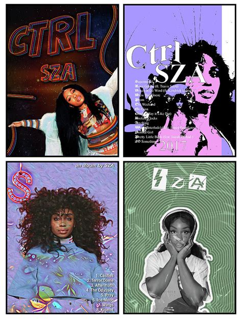 Sza Mix Album Cover Colection 1 Digital Art By Michelle Sorenson Art