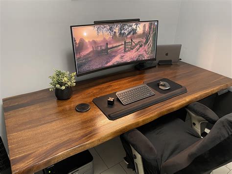 Diy Sitstand Butcher Block Desk Minimalism Rmacsetups