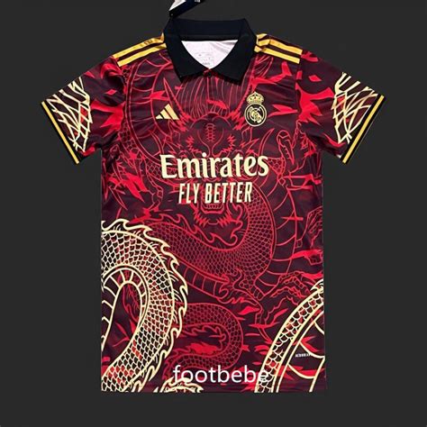 Maillot Real Madrid 2024 2025 Dragon Rouge Footbebe