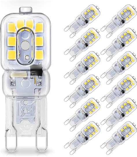 HFCDL Ampoules G9 LED Blanc Froid 6000K 3W Équivalent 30W Halogène