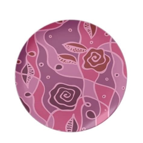 Cute Pink Flowers Dinner Plate