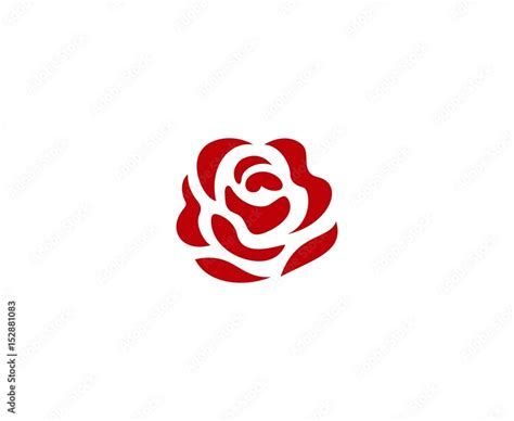 Rose Logo Vector De Stock Adobe Stock