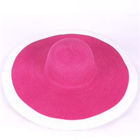 Womens Wide Brim Straw Sun Hat Floppy Beach Sunhat Foldable Summer Cap Upf 50 Ebay