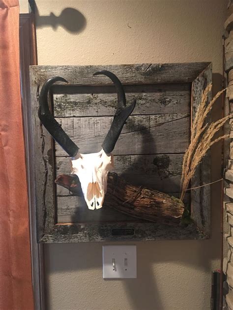 Prairie Ghost Artistry Llc Euro Antelope Mount Barn Wood Picture Frame