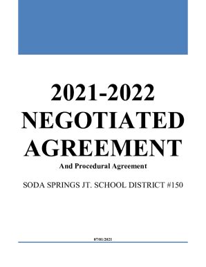 Fillable Online Soda Springs 2021 2022 Negotiated Agreement Fax