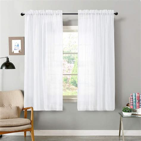 White Semi Sheer Curtains – Curtains & Drapes