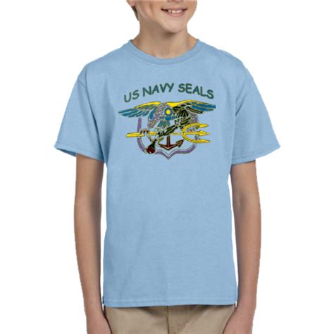 Multi Color Hand Drawn Trident Us Navy Seals Youth T Shirt Udt Seal Store