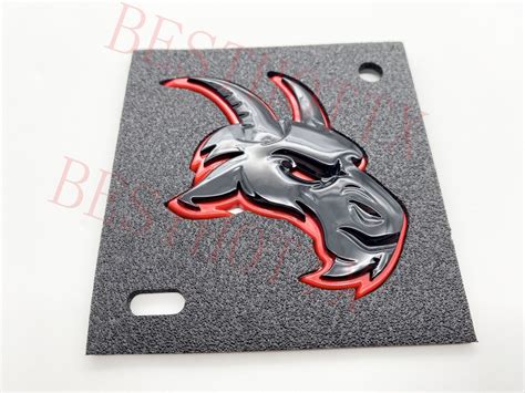 New Ram Head Emblem For Trx Ram Fender Badge Hellcat Style Black