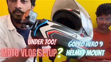 Moto Vlog Set Up How To Mount Gopro On Helmet How To Set Up Chin