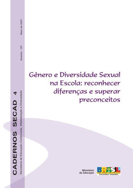 G Nero E Diversidade Sexual Na Escola Portal Do Professor