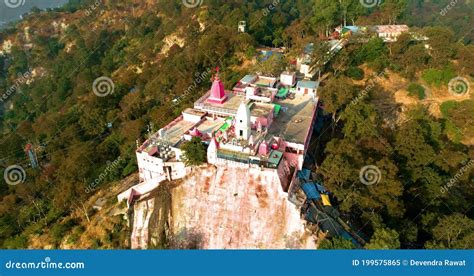 Aerial View Of Chandi Devi Temple In Haridwar India Stock Video