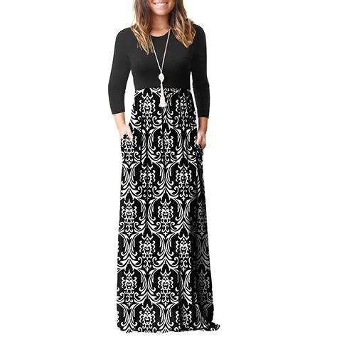 long sleeve casual long dresses 14