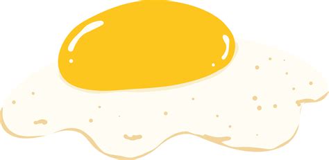 Cute Fried Egg With York Illustration 35889255 Png