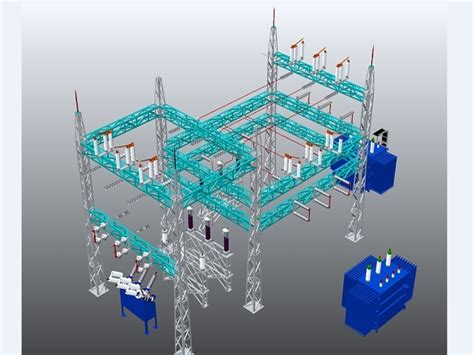 Electrical Substation In Dwg Mb Cad Library