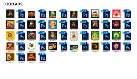 200 Food Ads Photoshop Ready-made Templates, Restaurant Menu, Beverage ...