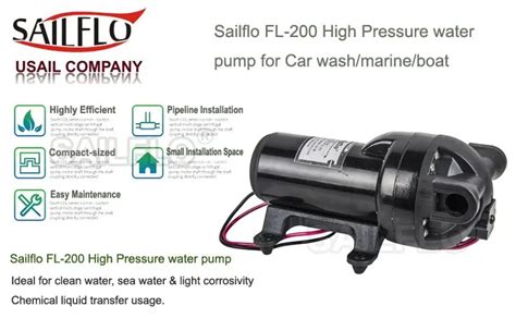 Sailflo 12v Dc 200psi 10lpm High Pressure Electric Water Pump For Car Wash Buy High Pressure