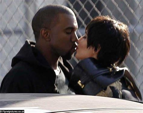 Kanye West And Kim Kardashian Kissing