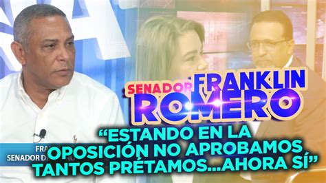 Senador Franklin Romero Estando En La Oposici N No Aprobamos Tantos