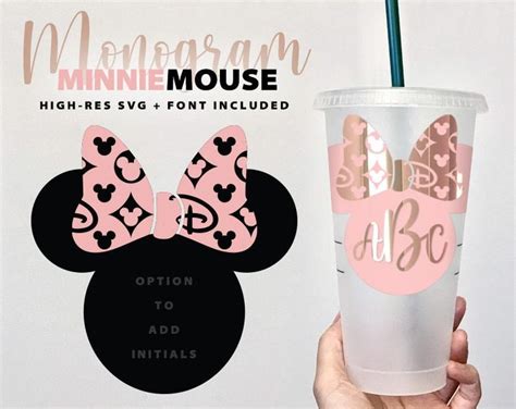 MINNIE MOUSE MONOGRAM Minnie Mouse Svg Lv Inspired Minnie Etsy