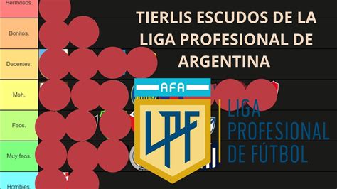 Tierlist Escudos De La Liga Profesional Argentina Youtube