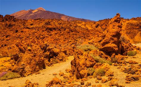 Volcano Teide and Lava Scenery in Teide National Park, Rocky Volcanic ...