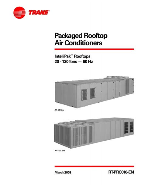 Packaged Rooftop Air Conditioners Trane