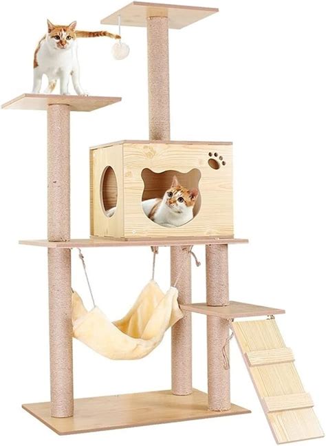 Kratzbäume Multi Level Deluxe Cat Turm Katzenkorb Lounger Ladder