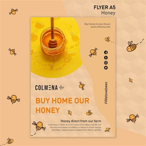 Honey Shop Flyer Template Promote Your Honey Products With Style Hd