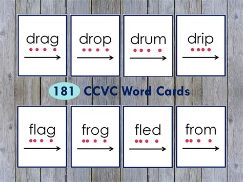 Ccvc Words Flash Cards Printable Blending Ccvc Fluency Flashcards