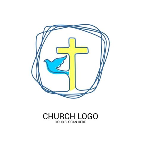 Church Logo Cross And Dove Symbol Of The Holy Spirit — Stock Vector © Biblebox 89943496